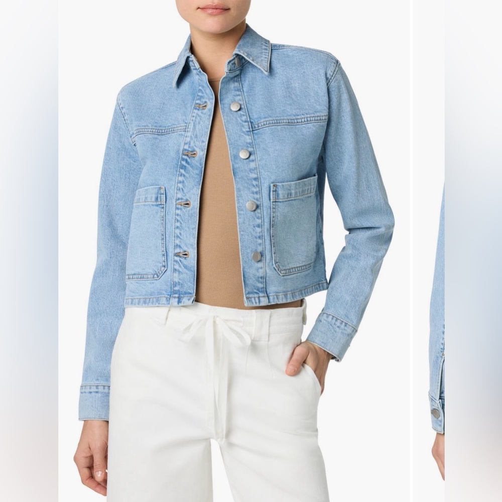 Joe's Light Blue Patch Pocket Crop Denim Jacket